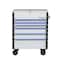 Montezuma Montezuma Pro Mechanics Cart - Gloss White with Blue Aluminum Drawer Pulls MPMC36WBL6 - alternate 1
